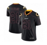 Men's Nike Washington Redskins #21 Sean Taylor Limited Lights Out Black Rush NFL Jersey