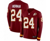 Men's Nike Washington Redskins #24 Josh Norman Limited Burgundy Therma Long Sleeve NFL Jersey