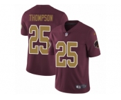 Men's Nike Washington Redskins #25 Chris Thompson Vapor Untouchable Limited Burgundy Red Gold Number Alternate 80TH Anniversary NFL Jersey