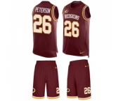 Men's Nike Washington Redskins #26 Adrian Peterson Limited Burgundy Red Tank Top Suit NFL Jersey