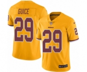 Men's Nike Washington Redskins #29 Derrius Guice Limited Gold Rush Vapor Untouchable NFL Jersey
