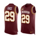 Men's Nike Washington Redskins #29 Derrius Guice Limited Red Player Name & Number Tank Top NFL Jersey