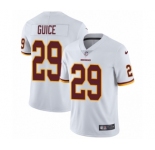 Men's Nike Washington Redskins #29 Derrius Guice White Vapor Untouchable Limited Player NFL Jersey