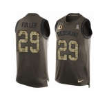 Men's Nike Washington Redskins #29 Kendall Fuller Limited Green Salute to Service Tank Top NFL Jersey
