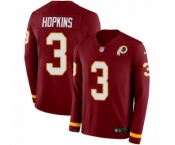 Men's Nike Washington Redskins #3 Dustin Hopkins Limited Burgundy Therma Long Sleeve NFL Jersey