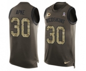 Men's Nike Washington Redskins #30 Troy Apke Limited Green Salute to Service Tank Top NFL Jersey