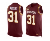 Men's Nike Washington Redskins #31 Fabian Moreau Limited Red Player Name & Number Tank Top NFL Jersey