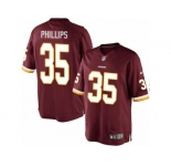 Men's Nike Washington Redskins #35 Dashaun Phillips Limited Burgundy Red Team Color NFL Jersey