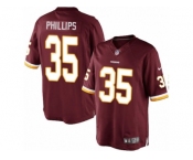 Men's Nike Washington Redskins #35 Dashaun Phillips Limited Burgundy Red Team Color NFL Jersey