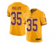 Men's Nike Washington Redskins #35 Dashaun Phillips Limited Gold Rush NFL Jersey