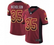 Men's Nike Washington Redskins #35 Montae Nicholson Limited Red Rush Drift Fashion NFL Jersey