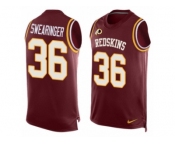 Men's Nike Washington Redskins #36 D.J. Swearinger Limited Red Player Name & Number Tank Top NFL Jersey