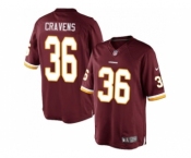 Men's Nike Washington Redskins #36 Sua Cravens Limited Burgundy Red Team Color NFL Jersey