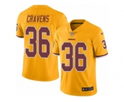 Men's Nike Washington Redskins #36 Su'a Cravens Limited Gold Rush NFL Jersey