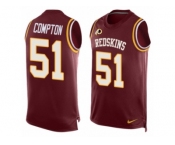 Men's Nike Washington Redskins #51 Will Compton Limited Red Player Name & Number Tank Top NFL Jersey