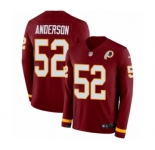 Men's Nike Washington Redskins #52 Ryan Anderson Limited Burgundy Therma Long Sleeve NFL Jersey