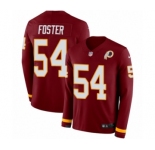 Men's Nike Washington Redskins #54 Mason Foster Limited Burgundy Therma Long Sleeve NFL Jersey