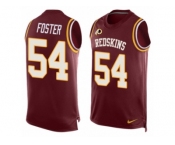 Men's Nike Washington Redskins #54 Mason Foster Limited Red Player Name & Number Tank Top NFL Jersey