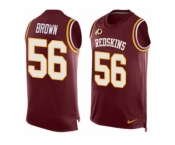 Men's Nike Washington Redskins #56 Zach Brown Limited Red Player Name & Number Tank Top NFL Jersey