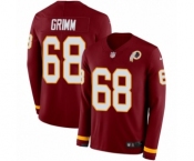 Men's Nike Washington Redskins #68 Russ Grimm Limited Burgundy Therma Long Sleeve NFL Jersey