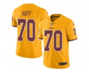 Men's Nike Washington Redskins #70 Sam Huff Limited Gold Rush NFL Jersey