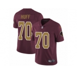 Men's Nike Washington Redskins #70 Sam Huff Vapor Untouchable Limited Burgundy Red Gold Number Alternate 80TH Anniversary NFL Jersey