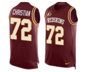 Men's Nike Washington Redskins #72 Geron Christian Limited Red Player Name & Number Tank Top NFL Jersey