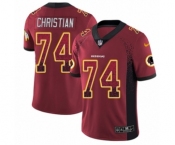 Men's Nike Washington Redskins #74 Geron Christian Limited Red Rush Drift Fashion NFL Jersey