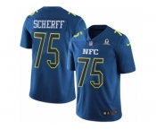 Men's Nike Washington Redskins #75 Brandon Scherff Limited Blue 2017 Pro Bowl NFL Jersey