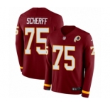 Men's Nike Washington Redskins #75 Brandon Scherff Limited Burgundy Therma Long Sleeve NFL Jersey
