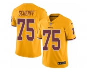 Men's Nike Washington Redskins #75 Brandon Scherff Limited Gold Rush NFL Jersey