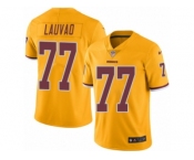 Men's Nike Washington Redskins #77 Shawn Lauvao Limited Gold Rush NFL Jersey