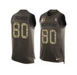 Men's Nike Washington Redskins #80 Jamison Crowder Limited Green Salute to Service Tank Top NFL Jersey