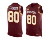 Men's Nike Washington Redskins #80 Jamison Crowder Limited Red Player Name & Number Tank Top NFL Jersey