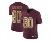 Men's Nike Washington Redskins #80 Jamison Crowder Vapor Untouchable Limited Burgundy Red Gold Number Alternate 80TH Anniversary NFL Jersey