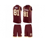 Men's Nike Washington Redskins #81 Art Monk Limited Burgundy Red Tank Top Suit NFL Jersey
