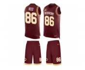 Men's Nike Washington Redskins #86 Jordan Reed Limited Burgundy Red Tank Top Suit NFL Jersey