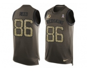 Men's Nike Washington Redskins #86 Jordan Reed Limited Green Salute to Service Tank Top NFL Jersey