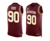 Men's Nike Washington Redskins #90 Ziggy Hood Limited Red Player Name & Number Tank Top NFL Jersey