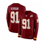 Men's Nike Washington Redskins #91 Ryan Kerrigan Limited Burgundy Therma Long Sleeve NFL Jersey