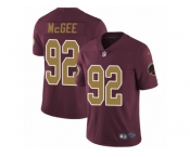 Men's Nike Washington Redskins #92 Stacy McGee Vapor Untouchable Limited Burgundy Red Gold Number Alternate 80TH Anniversary NFL Jersey