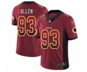 Men's Nike Washington Redskins #93 Jonathan Allen Limited Red Rush Drift Fashion NFL Jersey