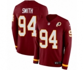 Men's Nike Washington Redskins #94 Preston Smith Limited Burgundy Therma Long Sleeve NFL Jersey