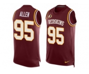 Men's Nike Washington Redskins #95 Jonathan Allen Limited Red Player Name & Number Tank Top NFL Jersey