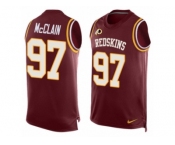 Men's Nike Washington Redskins #97 Terrell McClain Limited Red Player Name & Number Tank Top NFL Jersey