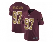 Men's Nike Washington Redskins #97 Terrell McClain Vapor Untouchable Limited Burgundy Red Gold Number Alternate 80TH Anniversary NFL Jersey