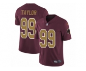 Men's Nike Washington Redskins #99 Phil Taylor Vapor Untouchable Limited Burgundy Red Gold Number Alternate 80TH Anniversary NFL Jersey