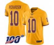 Men's Washington Redskins #10 Paul Richardson Limited Gold Rush Vapor Untouchable 100th Season Football Jersey