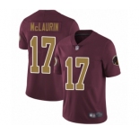 Men's Washington Redskins #17 Terry McLaurin Burgundy Red Gold Number Alternate 80TH Anniversary Vapor Untouchable Limited Player Football Jersey