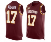 Men's Washington Redskins #17 Terry McLaurin Limited Red Player Name & Number Tank Top Football Jersey